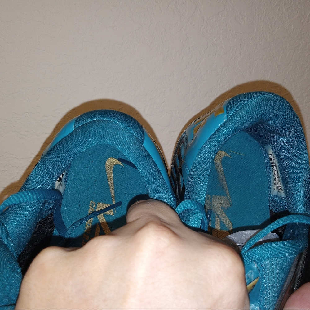 Nike Vapor Carbon 2 Men's 12 Cleats Jaguars Football 2014 Bkack Blue Green Jack - Picture 12 of 15